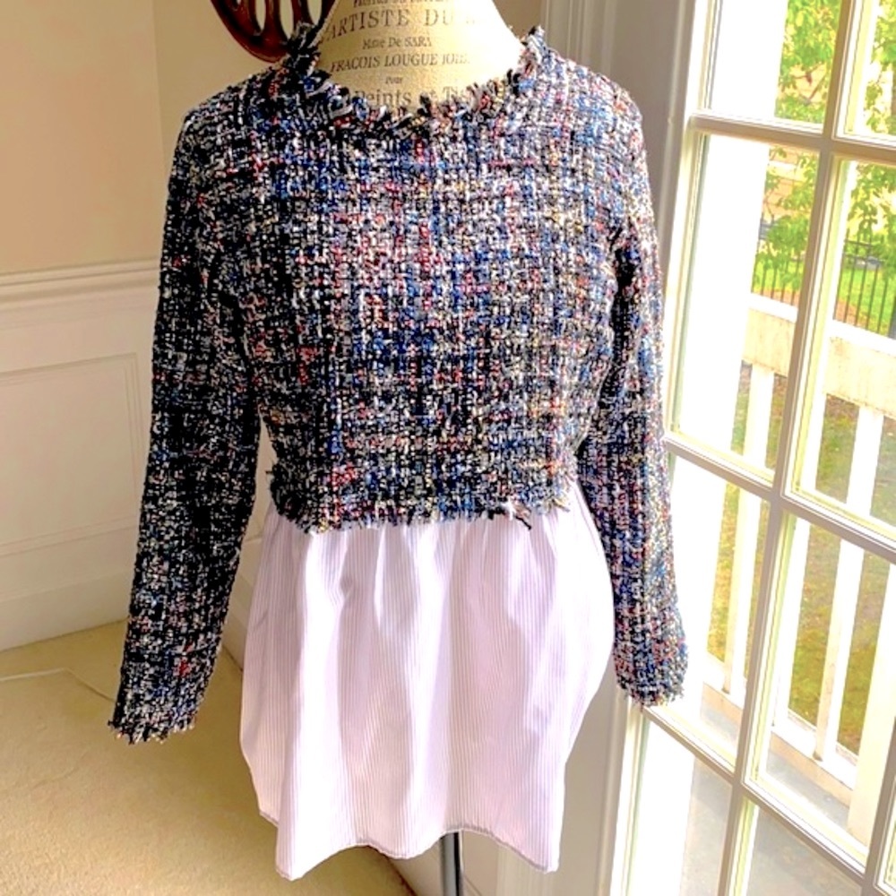 THML Tweed Mix tunic top - Large - NWT